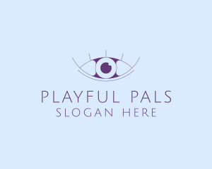 Minimalist Eye & Eyelashes logo design