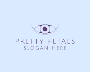 Minimalist Eye & Eyelashes logo design