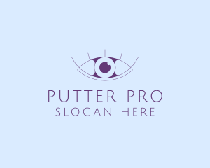 Minimalist Eye & Eyelashes logo design