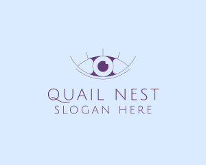 Minimalist Eye & Eyelashes logo design