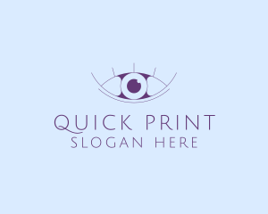 Minimalist Eye & Eyelashes logo design