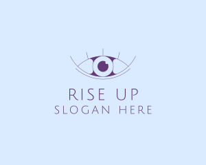 Minimalist Eye & Eyelashes logo design