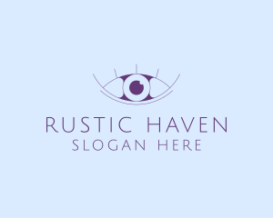 Minimalist Eye & Eyelashes logo design