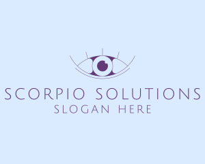 Minimalist Eye & Eyelashes logo design