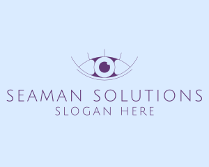 Minimalist Eye & Eyelashes logo design