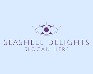 Minimalist Eye & Eyelashes logo design