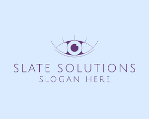 Minimalist Eye & Eyelashes logo design