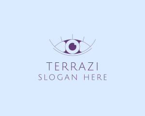 Minimalist Eye & Eyelashes logo design