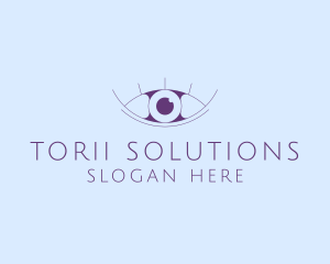 Minimalist Eye & Eyelashes logo design