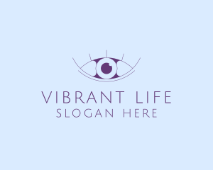 Minimalist Eye & Eyelashes logo design