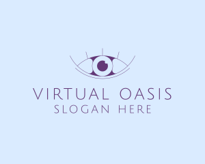 Minimalist Eye & Eyelashes logo design