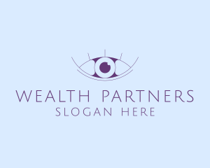 Minimalist Eye & Eyelashes logo design