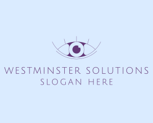 Minimalist Eye & Eyelashes logo design