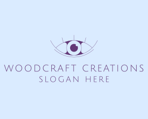 Minimalist Eye & Eyelashes logo design