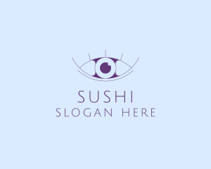 Minimalist Eye & Eyelashes logo design