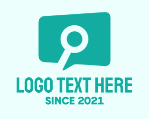 Reaction - Search Chat Bubble logo design