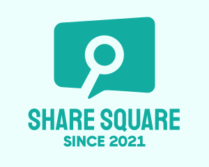 Share - Search Chat Bubble logo design