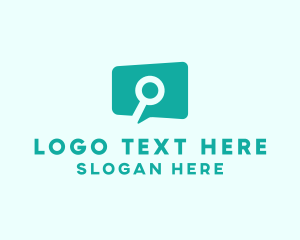 Zoom - Search Chat Bubble logo design