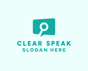 Search Chat Bubble logo design