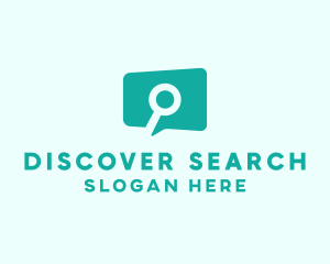 Find - Search Chat Bubble logo design