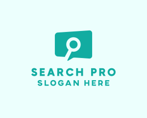 Search - Search Chat Bubble logo design