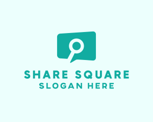 Share - Search Chat Bubble logo design