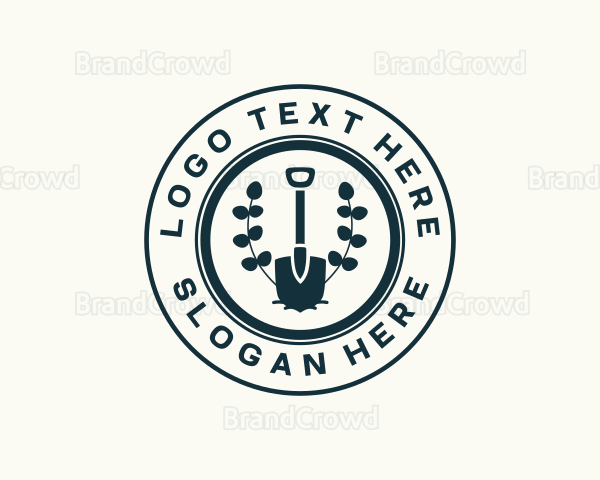 Landscape Gardening Shovel Logo