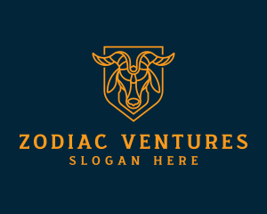 Zodiac - Aries Zodiac Shield logo design