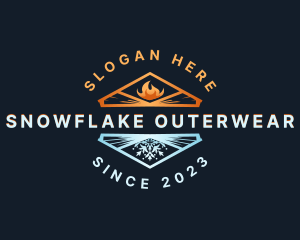 Fire Temperature Snowflake logo design