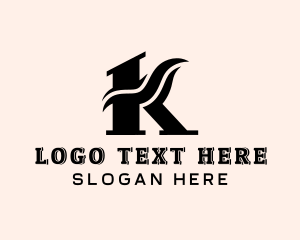 Swoosh - Generic Swoosh Brand Letter K logo design