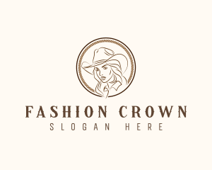 Cowgirl Fashion Hat logo design