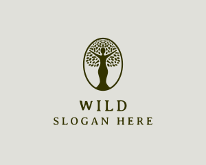 Organic Woman Tree Beauty Logo