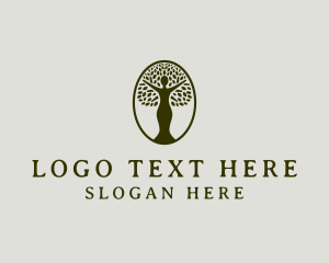 Therapy - Organic Woman Tree Beauty logo design