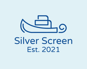 Sailor - Blue Yacht Outline logo design
