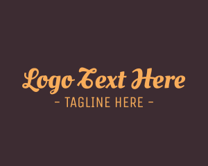 Toffee - Brown Cursive Font logo design