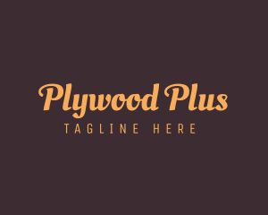 Plywood - Simple Cursive Blog logo design