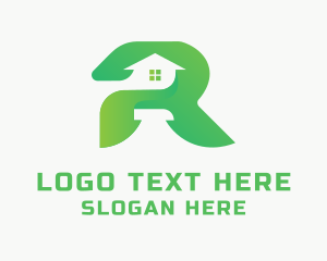 Modern House Letter R Logo