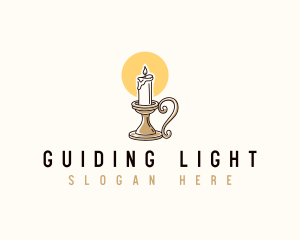 Candle Light Flame logo design