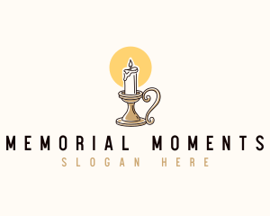 Commemoration - Candle Light Flame logo design