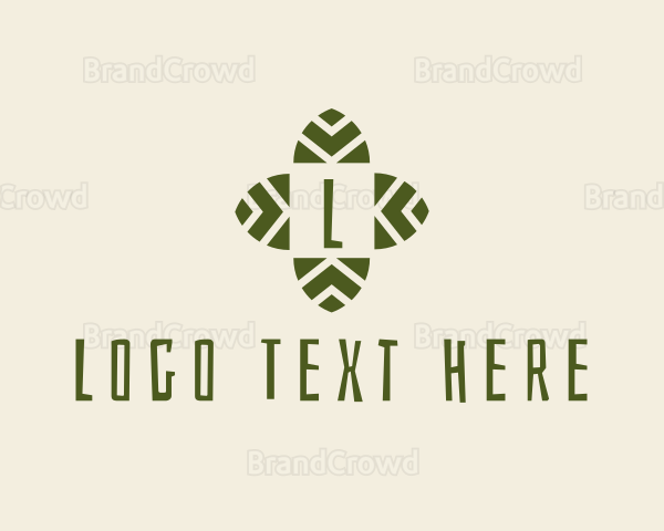 Leaf Cross Organic Eco Logo