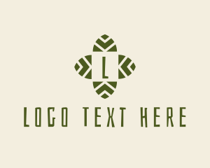 Camping - Leaf Cross Organic Eco logo design