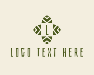 Leaf Cross Organic Eco Logo