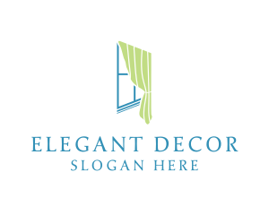 Decor - Window Curtain Decor logo design