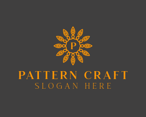 Orange Sun Pattern logo design