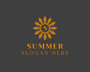 Orange Sun Pattern logo design