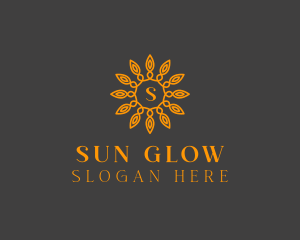 Orange Sun Pattern logo design