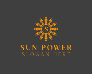 Orange Sun Pattern logo design