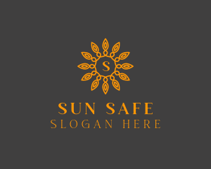 Orange Sun Pattern logo design