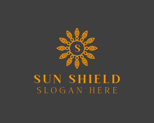 Orange Sun Pattern logo design