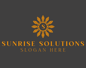 Orange Sun Pattern logo design